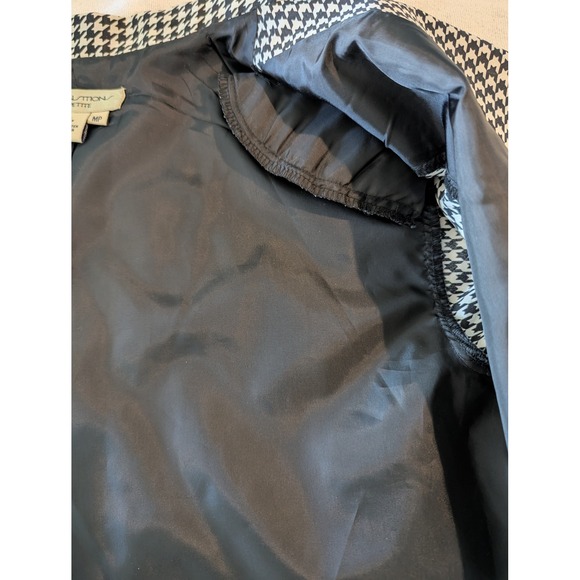 Transitions Petite Houndstooth Silk Blazer Jacket Womens MP - Picture 11 of 13